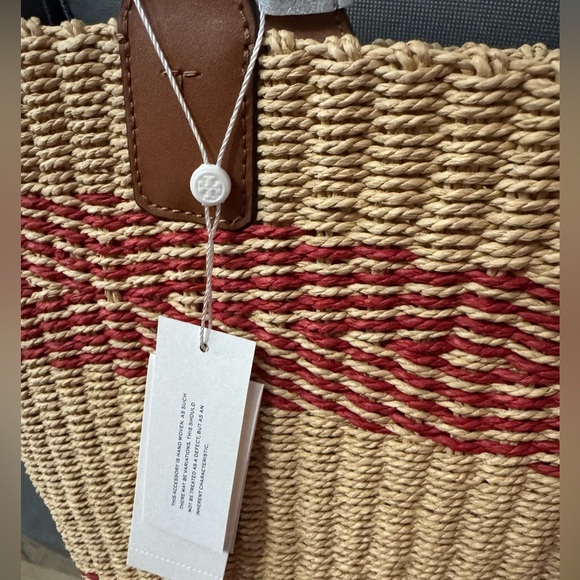 Tory Burch Miller Straw Stripe Tote - Picture 5 of 6